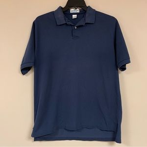🆕 Navy Blue Golf Polo Shirt Men’s XL Collared Top Preppy Spring Short Sleeve